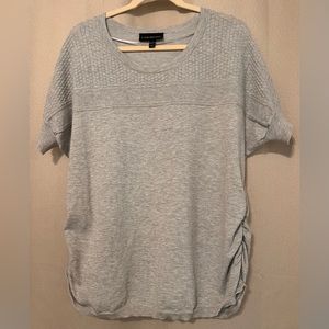 Heather Grey Short Sleeve Sweater